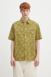 Norse Projects pamut ing Mads Batik SS Shirt zöld, regular, N40.0833. 8037 - zöld L