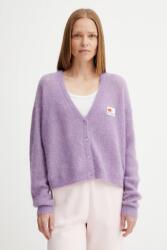 American Vintage gyapjú kardigán lila, könnyű, NEN19A - lila M/L