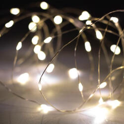 Somogyi Elektronic Home SML100WW micro LED fényfüzér, 5 méter, napelemes, kül- és beltéri kivitel, 100 db melegfehér micro LED (SML100WW) - lumtech