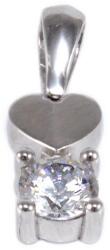 Ékszershop Köves- szives fehérarany medál (1280307)