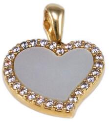 Ékszershop Gyöngyházas arany szív medál (1300357)