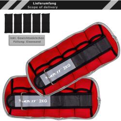 MOVIT Neoprén fényvisszaverő terhelő súly 2 x 2 kg piros (20040990) - gorillasports