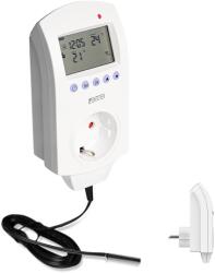 WENTOREX Control TSF-1 univerzális konnektoros szobatermosztát külső hőmérséklet érzékelővel (16A) (HY02TP with floor temperature sensor-w) - ecoheat