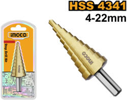 INGCO Lépcsősfúró 4-22 mm HSS (AKSDS42203)