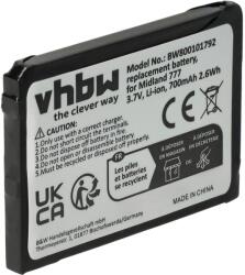 VHBW Akkumulátor Midland 777 / PMR446, 700 mAh (800101792)