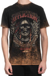 AFFLICTION Tricou bărbați AFFLICTION - NATIVE EXHAUST - BLACK/MEERKAT LAVA TINT - A28292-BMKL