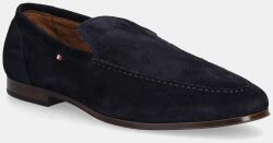 Tommy Hilfiger velúr mokaszin TH FLEXIBLE SUEDE LOAFER sötétkék, FM0FM05496 - sötétkék Férfi 44