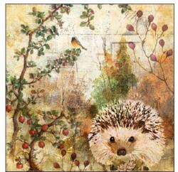 Ambiente Autumn Hedgehog papírszalvéta 25x25cm, 20db-os