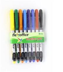 FlexOffice Tűfilc készlet 0, 3 mm FlexOffice FL01 8 különböző szín