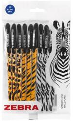 Zebra Golyóstoll, 0, 27 mm, kupakos, vegyes testszín, ZEBRA "Animal Doodler`z", kék