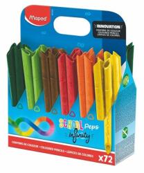 Maped Színes ceruza készlet, ceruzatartó, háromszögletű, MAPED "Color`Peps INFINITY", 72 darabos készlet