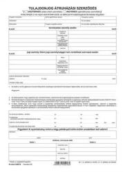 Victoria Nyomtatvány tulajdonjog átruházási szerződés 1 db (adásvételi szerződés autó) 4 példány A4 Victoria Paper A. REND 3
