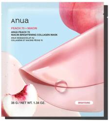 Anua Peach 70 Niacin Brightening Collagen Mask világosító maszk kollagénnel és őszibarackkal