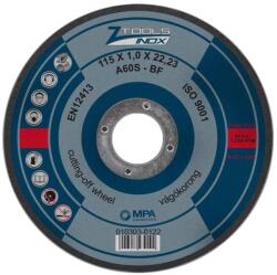 Z-TOOLS Z-TOOLS INOX vágókorong 125x1, 0x22, 2 A60S-BF (010103-0123)