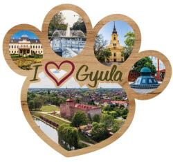 Ajándékgyár|Egyéb Fa hűtőmágnes Gyula - Mancs 5 képes L. Eszter grafikus design (LEF12)