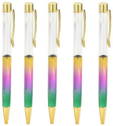  Színes Arany Színű Ásványtörmelékkel Tölthető Golyóstoll