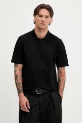 HUGO poló fekete, sima, 50542770 - fekete XL