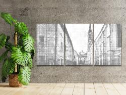 PontPöttyöző - Pozsony történelmi belvárosa 2 (3 db-os készlet) Méret: 40x60cm (3db), Keretezés: Műanyagtáblával, Szín: Fekete