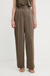 MICHAEL Michael Kors nadrág zöld, magas derekú egyenes, MT530VRAYJ - zöld 34