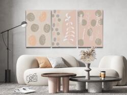 Festés számok szerint - Boho háttér (3 db-os készlet) Méret: 40x60cm (3db), Keretezés: Keret nélkül (csak a vászon)