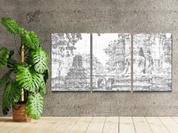 PontPöttyöző - Ajutthaja (3 db-os készlet) Méret: 40x60cm (3db), Keretezés: Kartonlemezen, Szín: Kék