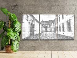  PontPöttyöző - Pozsony történelmi belvárosa (3 db-os készlet) Méret: 40x60cm (3db), Keretezés: Keret nélkül (csak a vászon), Szín: Piros