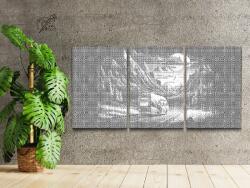  PontPöttyöző - Utazás a hegyekbe (3 db-os készlet) Méret: 30x40cm (3db), Keretezés: Kartonlemezen, Szín: Piros