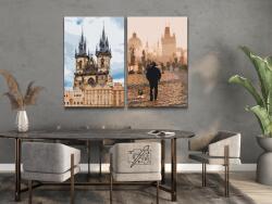 Festés számok szerint - Prágai képpár (2 db-os készlet) Méret: 40x60cm (2db), Keretezés: Műanyagtáblával