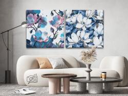 Festés számok szerint - Virágos háttér 3 (2 db-os készlet ) Méret: 50x50cm (2db), Keretezés: Műanyagtáblával