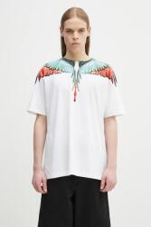 Marcelo Burlon pamut póló Icon Wings Basic T-Shirt White Multicolo fehér, férfi, nyomott mintás, CMAA056S25JER0010184 - fehér XXL