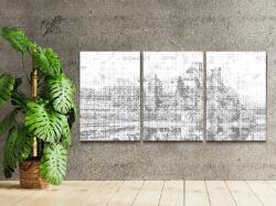  PontPöttyöző - Nedec vára, Lengyelország (3 db-os készlet) Méret: 40x60cm (3db), Keretezés: Műanyagtáblával, Szín: Fekete