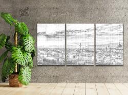 PontPöttyöző - Firenzei naplemente (3 db-os készlet) Méret: 40x60cm (3db), Keretezés: Keret nélkül (csak a vászon), Szín: Zöld