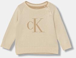 Calvin Klein gyerek pulóver bézs, könnyű, IN0IN00205 - bézs 86