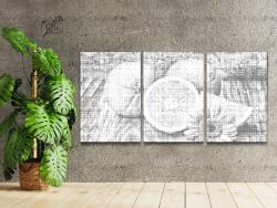 PontPöttyöző - Citrusfélék, narancs (3 db-os készlet) Méret: 40x60cm (3db), Keretezés: Kartonlemezen, Szín: Zöld