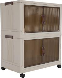 Mobikon Dulap pliabil alb maro plastic POSA 60, 5x38x72 cm (0000398802) Garderoba