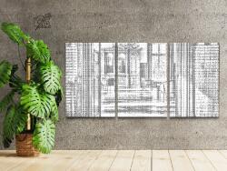 PontPöttyöző - Luxus fogadóterem (3 db-os készlet) Méret: 40x60cm (3db), Keretezés: Műanyagtáblával, Szín: Piros