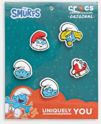 Crocs gyerek papucs dísz Smurfs 5 db fehér, 10014521 - fehér Univerzális méret