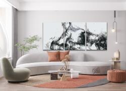  Festés számok szerint - Fekete-fehér textúra 3 (3 darabos szett) (3 darab vászonkép) Méret: 30x40cm (3db), Keretezés: Keret nélkül (csak a vászon)