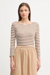 Benetton hosszú ujjú lenkeverékből barna, 38O0D109X - barna L