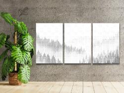  PontPöttyöző - Fák (3 db-os készlet) Méret: 40x60cm (3db), Keretezés: Kartonlemezen, Szín: Fekete