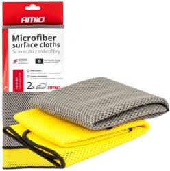 AMiO Set 2 bucati Lavete, Microfibra Profesionale pentru Curatare Suprafete, 40x40cm, 280g m 2 (03977) - ingcomag