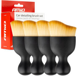 AMiO Set 4 Perii Detailing Auto, maner ergonomic, peri fini sintetici (04335)