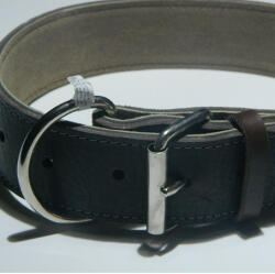 DT Zgarda din piele groasa 4 cm 70 cm negru