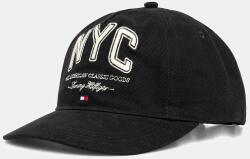 Tommy Hilfiger pamut baseball sapka fekete, nyomott mintás, AM0AM13562 - fekete Univerzális méret