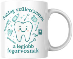 Boldog születésnapot a legjobb fogorvosnak bögre (Boldog_szuletesnapot_legjobb_fogorvosnak_bogre)