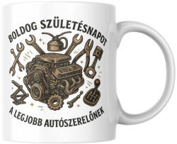  Boldog születésnapot a legjobb autószerelőnek bögre (Boldog_szuletesnapot_legjobb_autoszerelonek_bogre)