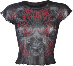 AFFLICTION дамска тениска (топ) affliction - bloodletter - nude multi - aw28448-ndmu