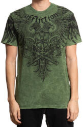 AFFLICTION Мъжка тениска affliction - alpha strike - military green heavy lava wash - a27867-mghl