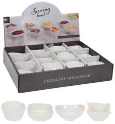 Excellent Houseware Set boluri servire salata sosuri snacks Excellent Houseware, portelan, alb (KO-798000060) Castron