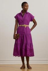 Ralph Lauren pamut ruha lila, midi, harang alakú, 200970821 - lila 34